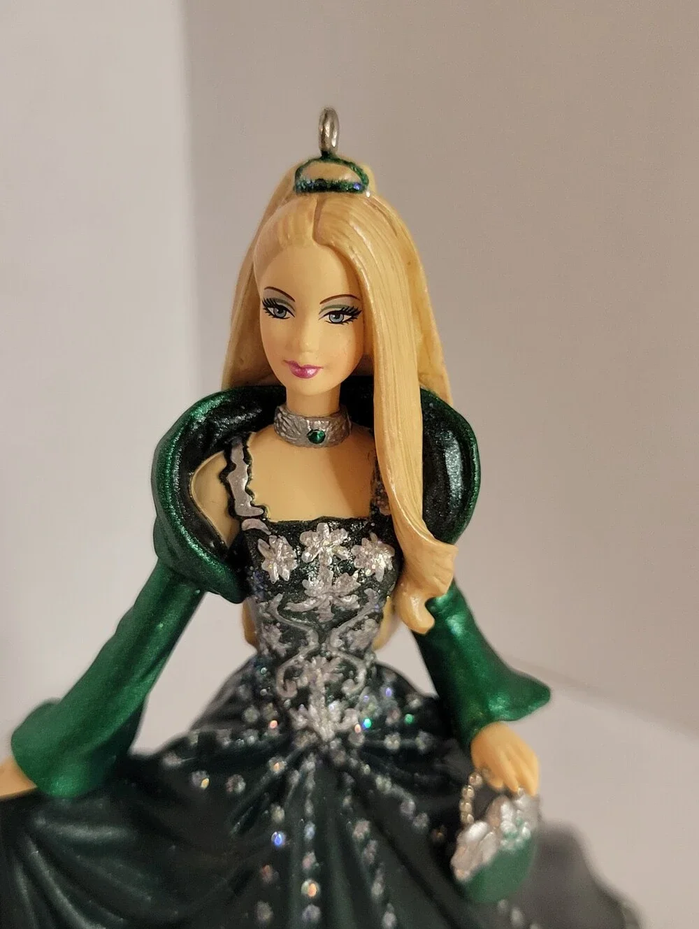 Barbie Elegant Green & Blonde Holiday Ornament, Collectible